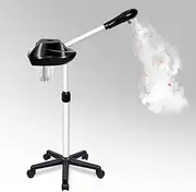 Fuehomue Professional Facial Steamer, Ozone Facial Steamer for Facial Deep Cleaning, Facial Steamer on Wheels, Standing Facial Steamer Adjustable Height for Spa, Salon and at Home Use