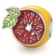 Solid 925 Sterling Silver Easy Squeezy Lemon Pandora Inspired Bead Charm