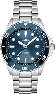 [Hugo Boss] Analogue ACE Collection Quartz Watch for Men with Stainless Steel or Silicone Bracelet