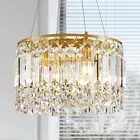 Crystal round Chandelier 4-Light Pendant Ceiling Light Modern Lighting Fixture f