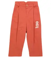[The Animals Observatory] The Animals Observatory Printed stretch-cotton mid-rise pants Y 10 red