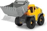 Dickie Toys 203724002 Volvo Freewheel Wheel Loader Toy Excavator Construction Vehicle Movable Shovel and Tilting Open Cabin Length 26 cm Yellow/Grey