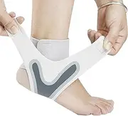 Ankle Support Brace， Open-Heel Ankle Brace with Adjustable Straps for Sports Protect, Plantar Fasciitis, Achilles Tendonitis, Ligament Damage, Injury Recovery，Male and female, distinguish left and right (Right, L)