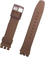 [DSJATPX] Black Watchband Fit For Swatch Strap Buckle Fit For SWATCH Silicone Watch band 17mm 19mm 20mm Rubber Strap 16MM Watch accessories