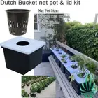 Hydroponic Bato Dutch Bucket Lid W/ Net Pot Kit Indoor Personal Farm Grow System