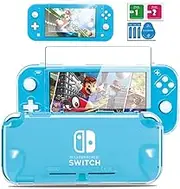 Switch Lite Case with HD Tempered Screen Protector for Nintendo Switch Lite, Clear Protective Case Cover for Nintendo Switch Lite Case Hard Shell Skin with Switch Lite Screen Protector