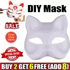 DIY White MaRH Halloween White Full Face Opera Masquerade Children Painting Mask