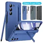 For Samsung Galaxy Z Fold 5 4 3 5G Hinge/Screen Protective Stand Case with S Pen