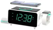Smartset Dual Alarm Clock FM Radio with Wireless Charging, Charger ER100501