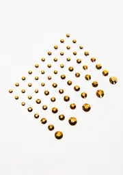 Golden Crown Jewel Face Gems