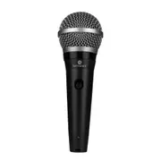 Harmonics MDU101 Dynamic Microphone Cardioid Unidirectional with Leather Bag and Mic Clip, Black