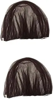 Toddmomy 2pcs Pram Net Mesh Cover for Strollers Carriers Car Seats Elasticized Bug Protection for Fits Models Coffee Color