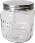 Grant Howard Jumbo Mason Embossed Glass Storage Jar, 92 Ounces, Clear