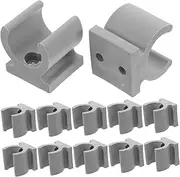 Healeved Toilet Seat Mount Clamp for Wheelchair Commode Chair 24 Pcs U-shape Clamp Gray