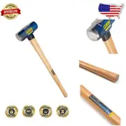 Forged Steel 6-Pound Sledge Hammer - 30-Inch Hickory Handle for Heavy Use