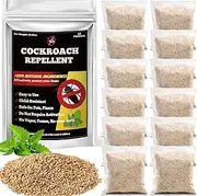 Roach Repellent Pouches, Peppermint Oil Cockroach Repellent to Keep Cockroach Away from House, Powerful Roach Spider Ant Mouse Repellent for Home Kitchen Office Hotel Garage Car