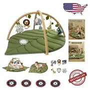 Baby Play Gym & Leaf-Safari Activity Mat for All-Round Development - Gift-Ready