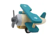 Kaper Kidz Retro Pull Back Biplane - Green - Classic Toy for Kids