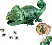Rc Lizard Reptile - Crawling Electronic Chameleon, Kids Party Toy Gift | Realistic Movement Fun Novelty Decorative Play Toy, Light Up Motion Control Fake Animal for Children’s Birthday Display