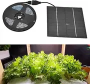 Solar Plant Grow Light Strip, 5W LED High Luminous Flux Promote Growth Solar LED Grow Light Strips, Grow Lights for Indoor Plants, LED Grow Light (1M)