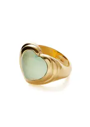 Missoma Jelly Heart 18kt Gold-plated Ring - Light Blue N (UK N / US 6.75)