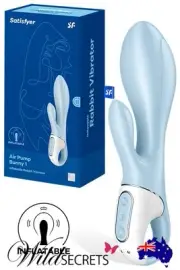 NEW Satisfyer Air Pump Bunny 1 8.1 inch Inflatable Rabbit Vibrator, Sex Toy