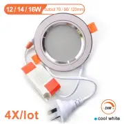 4X DIM LED Downlights Cool White 70/90/120mm Cutout Shop Office 2-pin Plug 220V