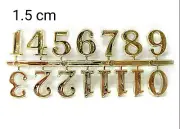 Gold Plastic Clock Gold Numbers Decoupage DIY Decorative Size1.5cm