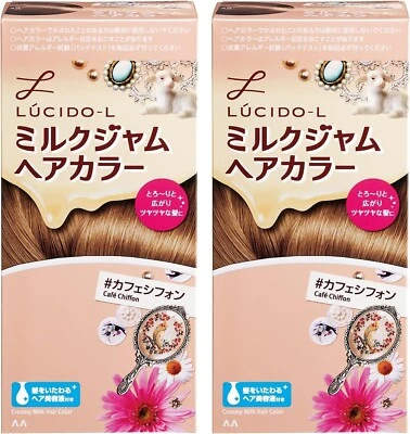 Set 2 Packs LUCIDO-L Milk Jam Hair Color #Cafe Chiffon From Japan