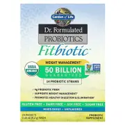 Garden of Life, Dr. Formulated Probiotics, Fitbiotic™, Unflavored, 50 Billion CFU, 20 Packets, 0.15 oz (4.2 g) Each