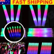 UP 50Pcs LED Foam Sticks RGB Thunder Wand Glow Sticks Flashing Light Rave Party