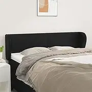 Bed Headboard, Beds Head Frame with Ears Black 147 cm Faux Leather