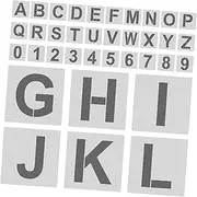 Homoyoyo 1Set Reusable Plastic Alphabet and Number Stencils Set Blank Templates for Learning Crafting and Painting Projects Durable Easy to Clean Versatile Art Tools for Educational