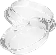 2Pcs Transparent Glass Teapot Lids Glass Cup Covers Easy to Use Kettle Covers for Preventing Spills for Household Tea Cups Kitchen Accessory