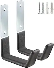 PYBTOOL Utility Hooks for Garage Wall, Heavy Duty Garage Storage Utility Hooks, Garden Tool Organiser, Steel Wall Mount Storage Hooks (Small 9 x 12 cm)