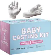 Baby Keepsake Hand Casting Kit | Baby Footprint Kit - Footprint Molding Set for Christmas First Birthday Commemoration