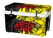 Vinyl Cooler Wrap Fits RTIC 52 Cooler | Decal Skin FULL Tribal Red Black Yellow