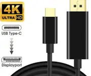 USB C to DP Cable USB3.1 Type C to DisplayPort DP 4K UHD for Macbook