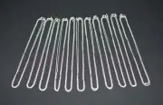 WHOLESALE 925 SOLID STERLING SILVER 11PC PLAIN CHAIN LOT-20 INCH k953