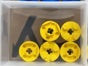 LEGO Parts - Yellow Plate, Round 2 x 2 with Axle Hole - No 4032 - QTY 5