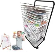 25 Layer Art Drying Rack, Art Rack Storage Rack with Wheels for Education School and Art Club Rack, Space Saving