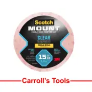 Scotch 2.45cm x 11.4m Clear Double Sided Mounting Tape - MEGA ROLL