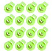 50Pcs 8mm Plastic Cord Locks Single Hole Spring Toggle Stopper, Bright Green