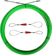 Aewio 20m Electrical Wire Cable Fish Tape Threader Wire Puller for Pulling Wire Line (20m Green Diameter 4.5mm)