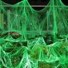 Glow in The Dark Spider Web Halloween Fake White Spider Webs Halloween Decor