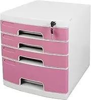 VUCICA 3/4/5 Layers Storage Drawers Desk Storage Unit Organizer Lockable File Cabinet A4 Box for Office. (Size : 4 Layers)