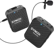 SYNCO G1(A1) Wireless Lavalier Microphone System, Noise Cancellation, 2.4GHz
