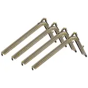 Metal Purse Frames - 6.5" 4Pcs Rectangle Kiss Lock Clasp Frame Bronze