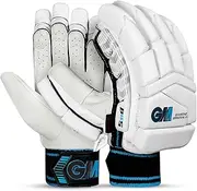 GM Diamond Original L.E Cricket Batting Gloves with English Pittard Leather Palm for Men Left Handed | Ergonomically Designed | Highest Protection | Utmost Comfort | Colour: White/Black/Blue