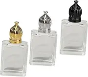 BESTYASH 3Pcs Small Perfume Roller Bottles Refillable Essential Oil Container UV Protection Leak Design for Travel and Personal Use